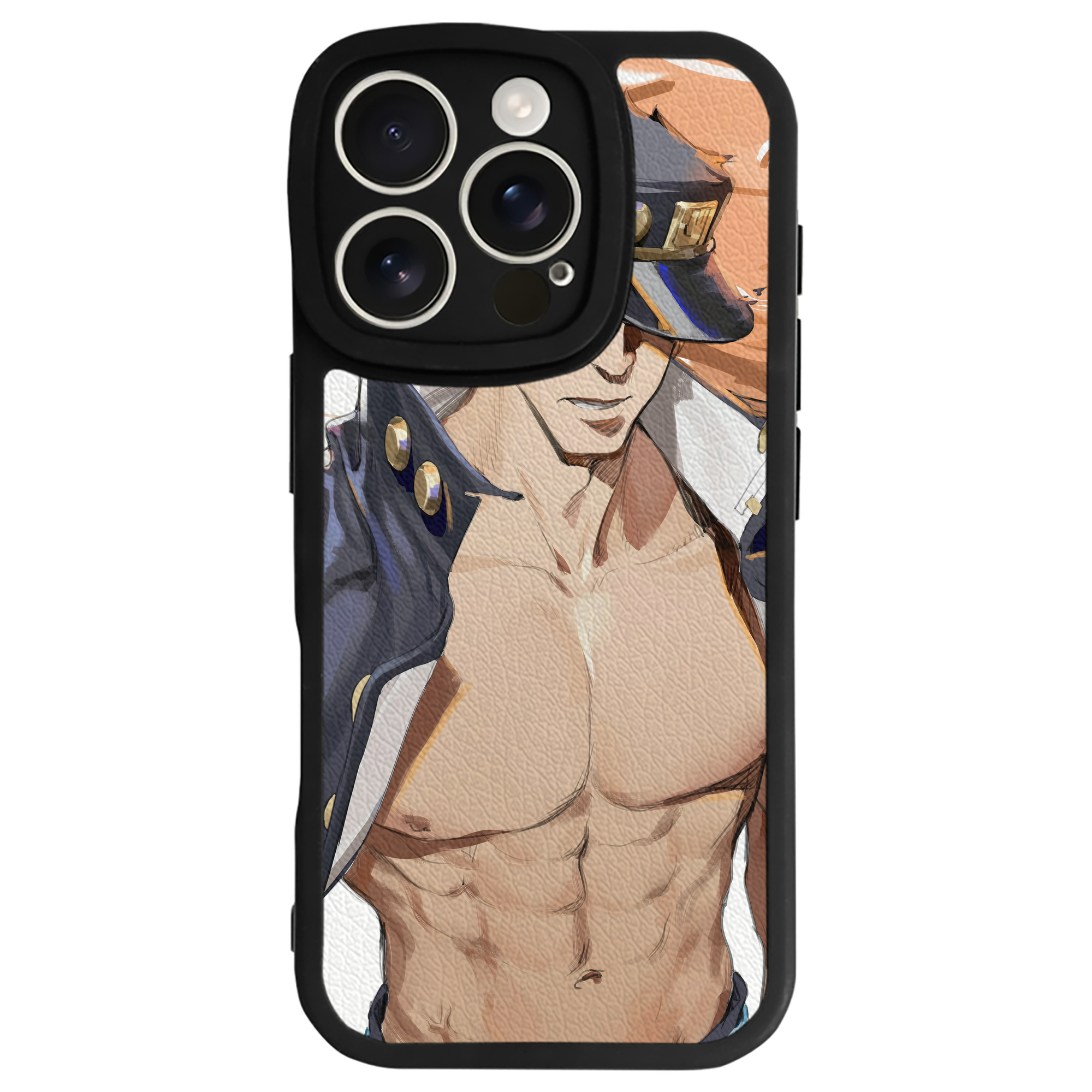 （画像用） ジョジョの奇妙な冒険 JoJo's Bizarre Adventure 【iPhone 16シリーズ対応】シリコンスマホケース（レザー調） 材質：シリコン